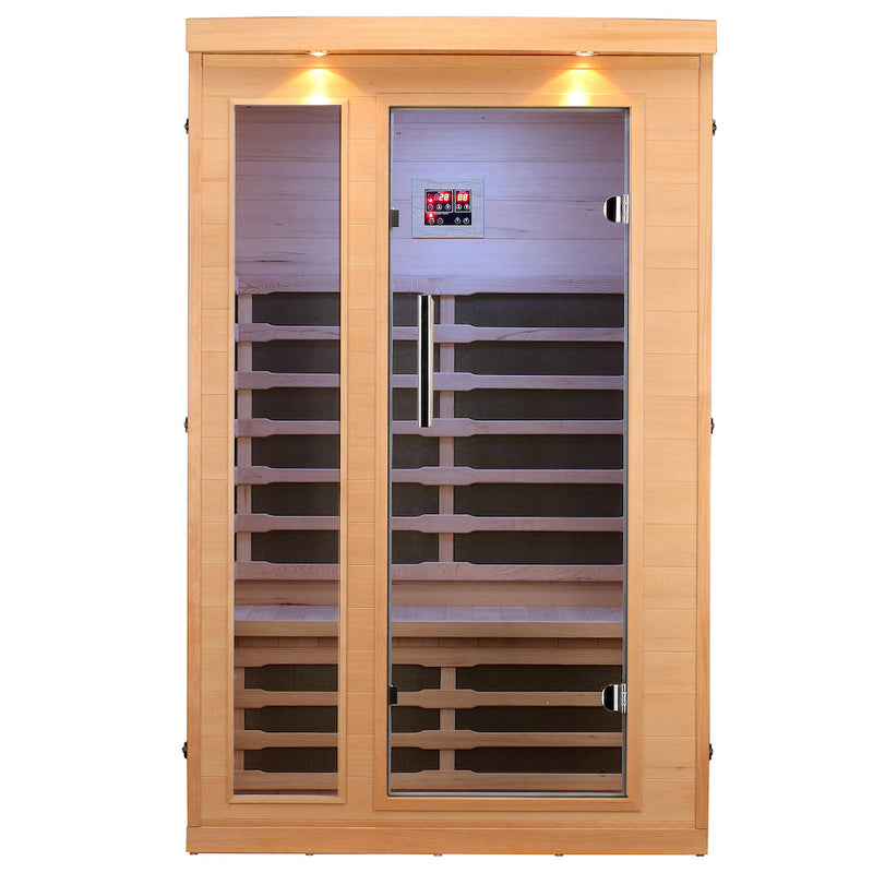 Tremblant 2-Person Far Infrared Sauna | Canadian Hemlock Wood with Bluetooth, LED & Aromatherapy