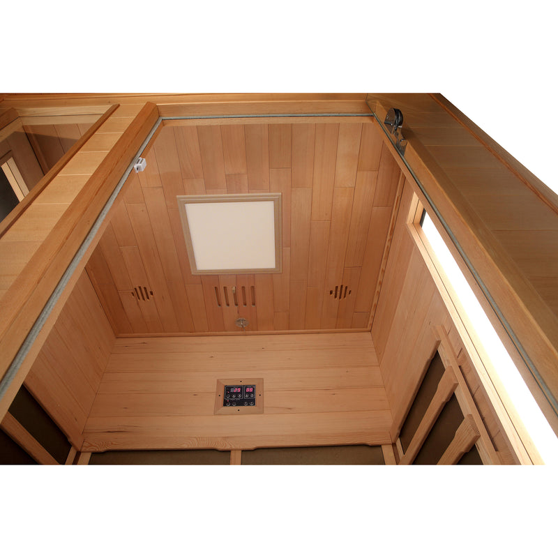 Tremblant 2-Person Far Infrared Sauna | Canadian Hemlock Wood with Bluetooth, LED & Aromatherapy