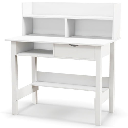 Home Office Computer Desk with Storage Shelves and Drawer Ideal for Working and Studying - Free Shipping