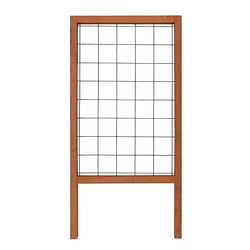 48-inch Outdoor Pine Wood Frame Garden Trellis with Metal Wire Lattice - Free Shipping