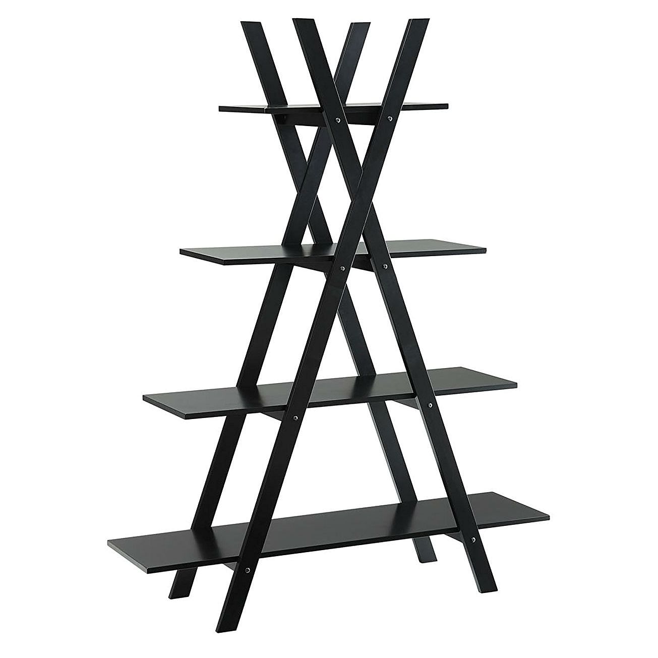 Modern A-Frame 4-Shelf Bookcase Bookshelf Display Shelves - Free Shipping
