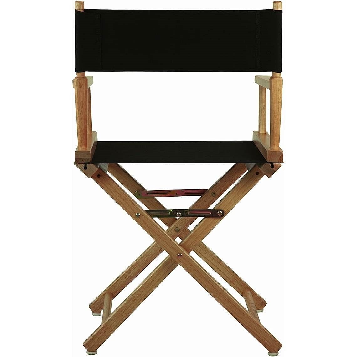 Solid Wood Frame Indoor/Outdoor Patio Dining Directors Chair with Black Seat - Free Shipping