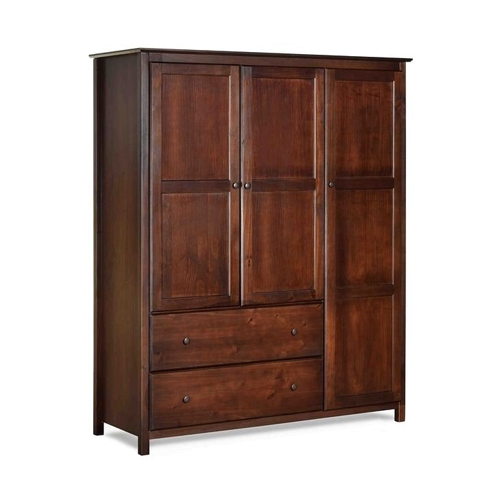 Cherry Wood Finish Bedroom Wardrobe Armoire Cabinet Closet - Free Shipping