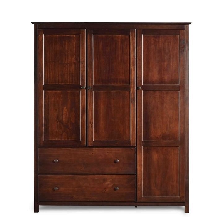 Cherry Wood Finish Bedroom Wardrobe Armoire Cabinet Closet - Free Shipping
