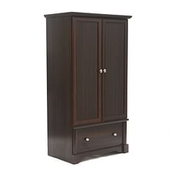 Rustic Cherry Drawer and Garment Rod Wardrobe Armoire - Free Shipping