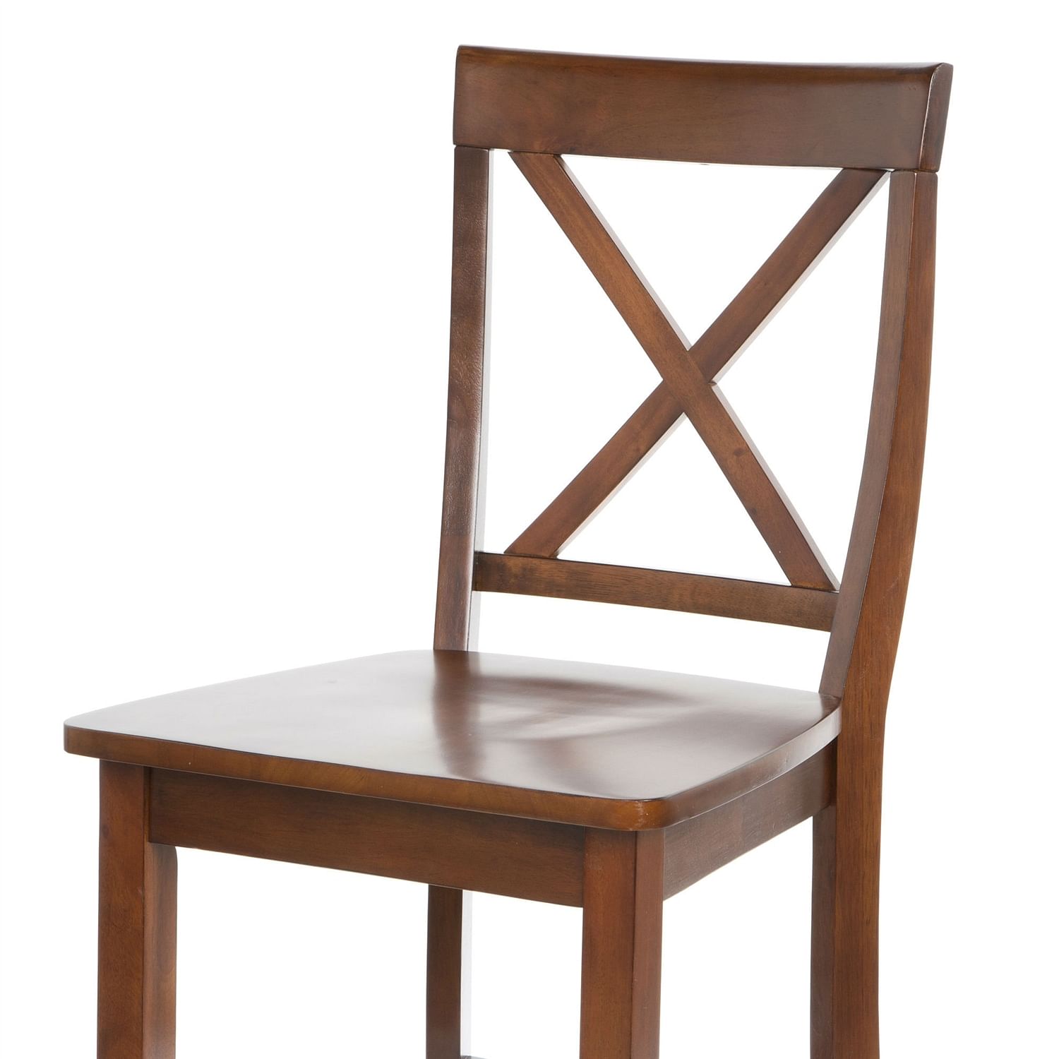 Set of 2 - X-Back 30-inch Solid Wood Barstool in Mahogany Finish - Free Shipping