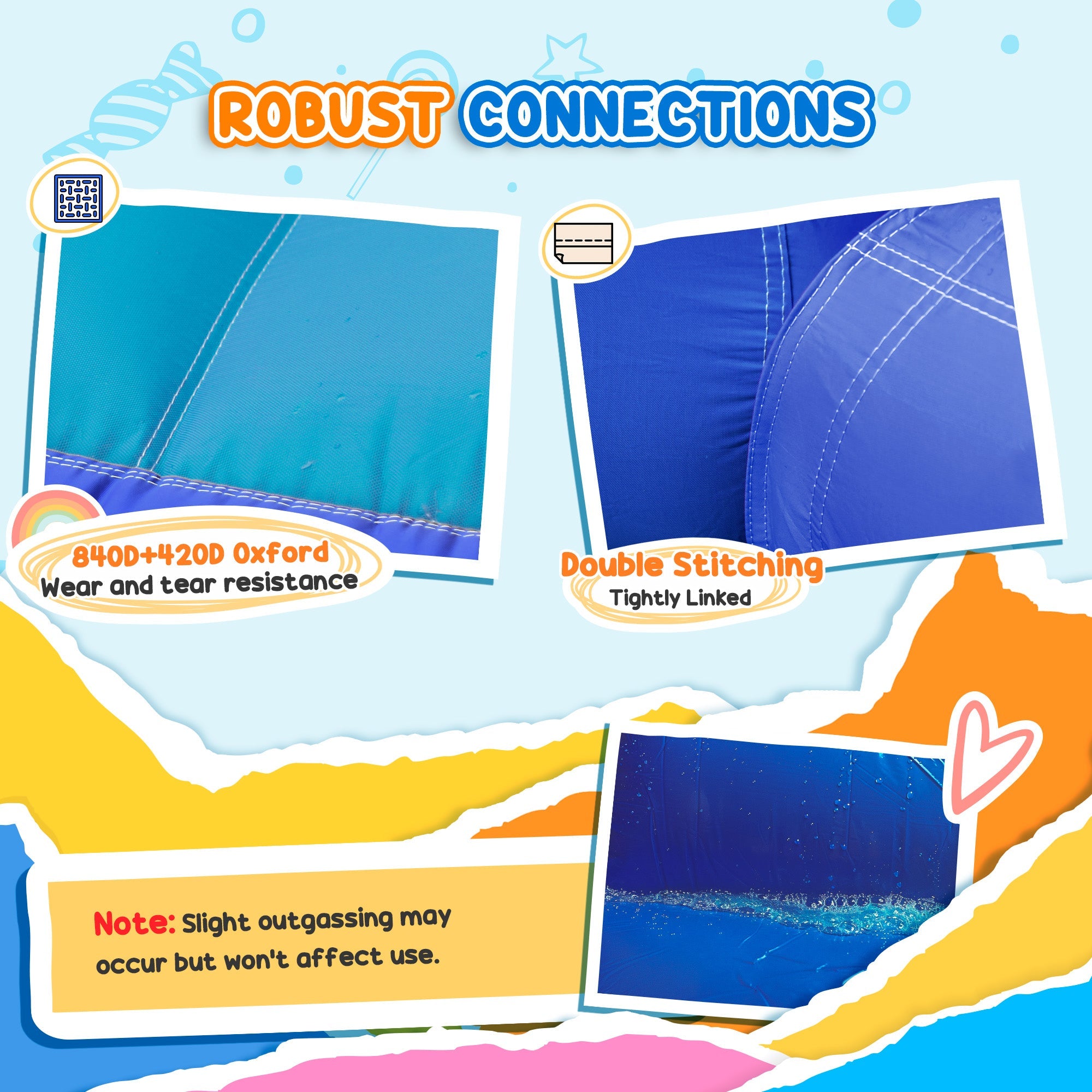 Qaba 5 in 1 Inflatable Bouncy Castle for Kids with 550W Blower, Splash Pool, Jumping Area, Climbing Wall, Cannon