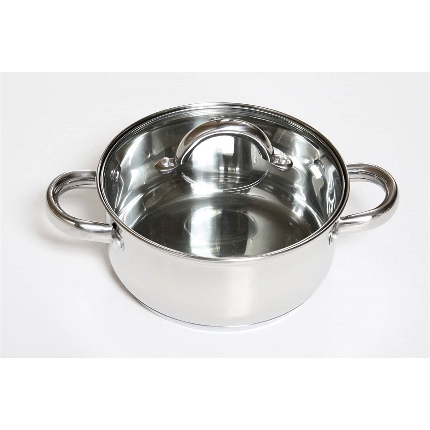 12 Piece Cool Touch Stainless Steel Cookware Set - Free Shipping