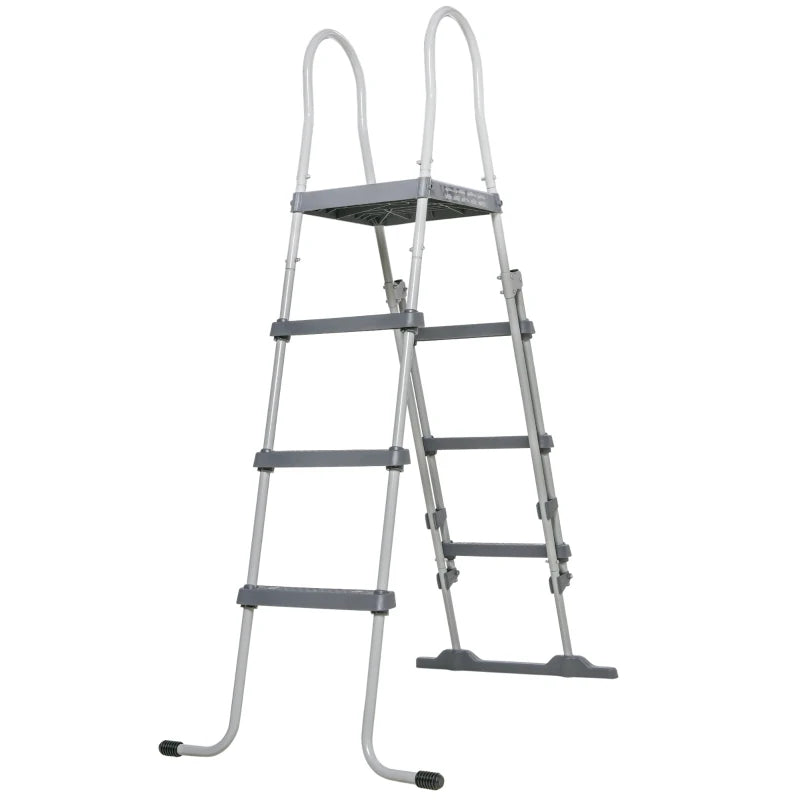 70" Above Ground Pool Ladder for 48" Pool Wall Height, Grey