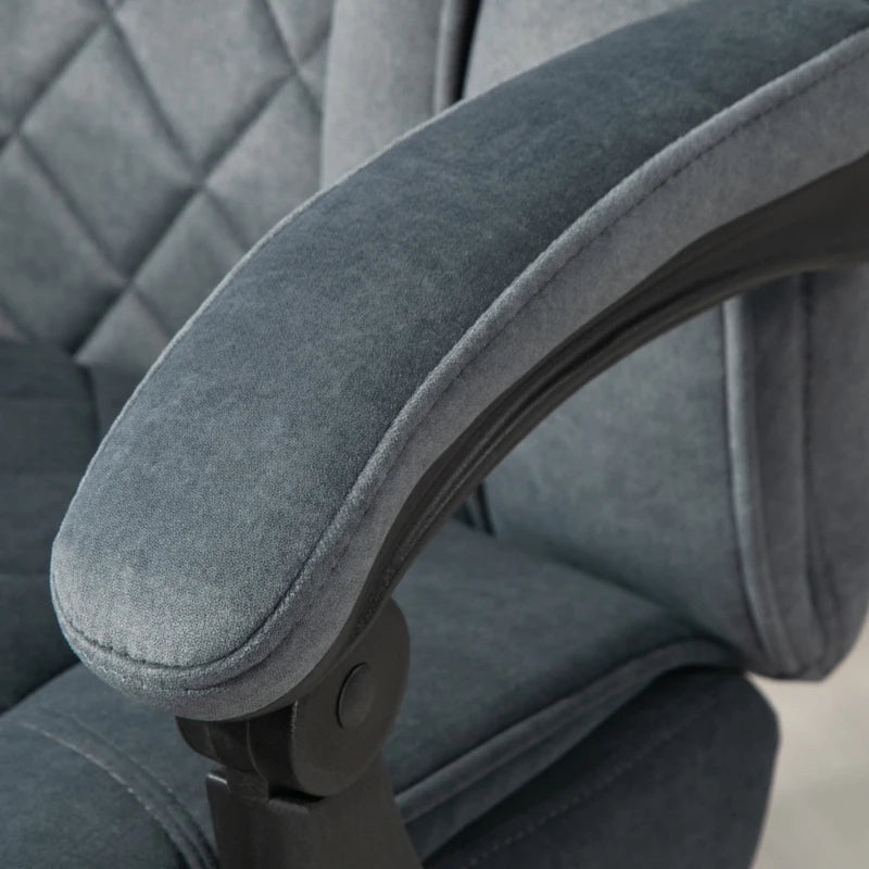Massage Office Chair, Reclining Computer Chair with Adjustable Height and Footrest, Dark Grey