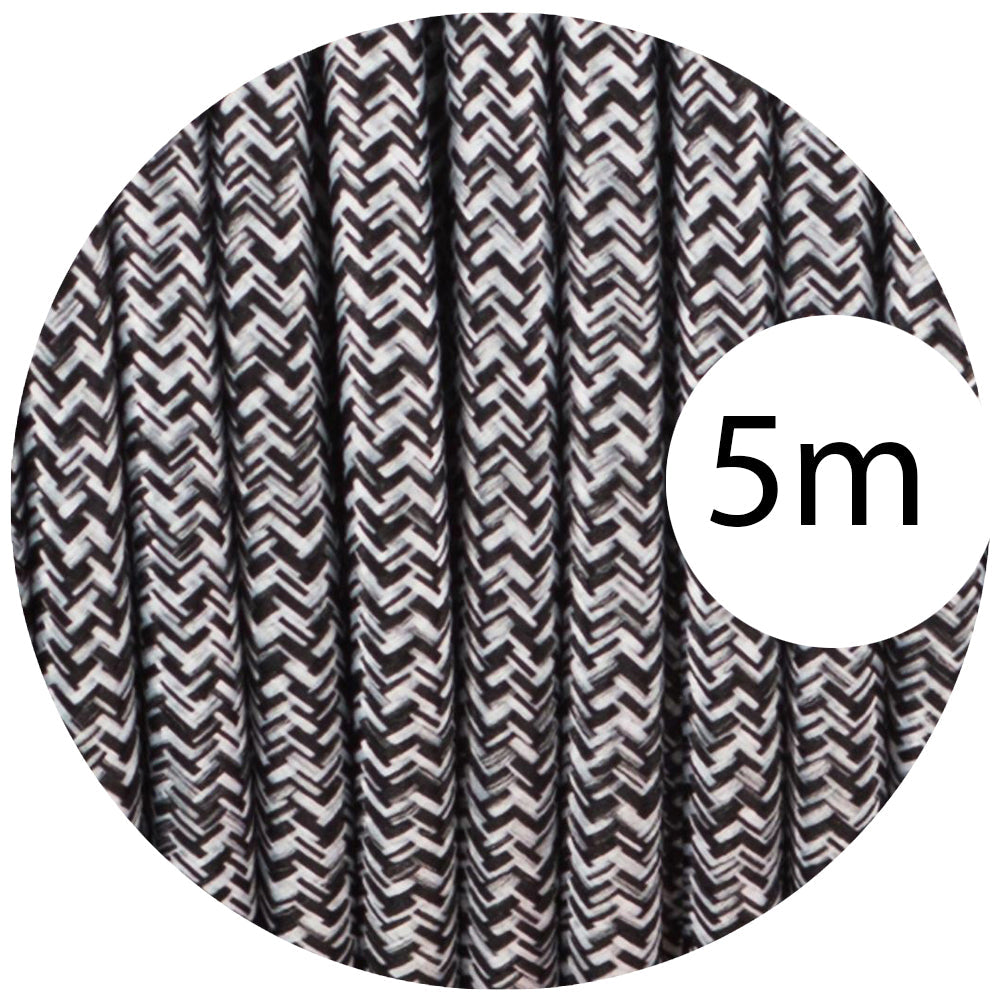 Electrical Flex Cable 3 Core Round Fabric ~ 2126