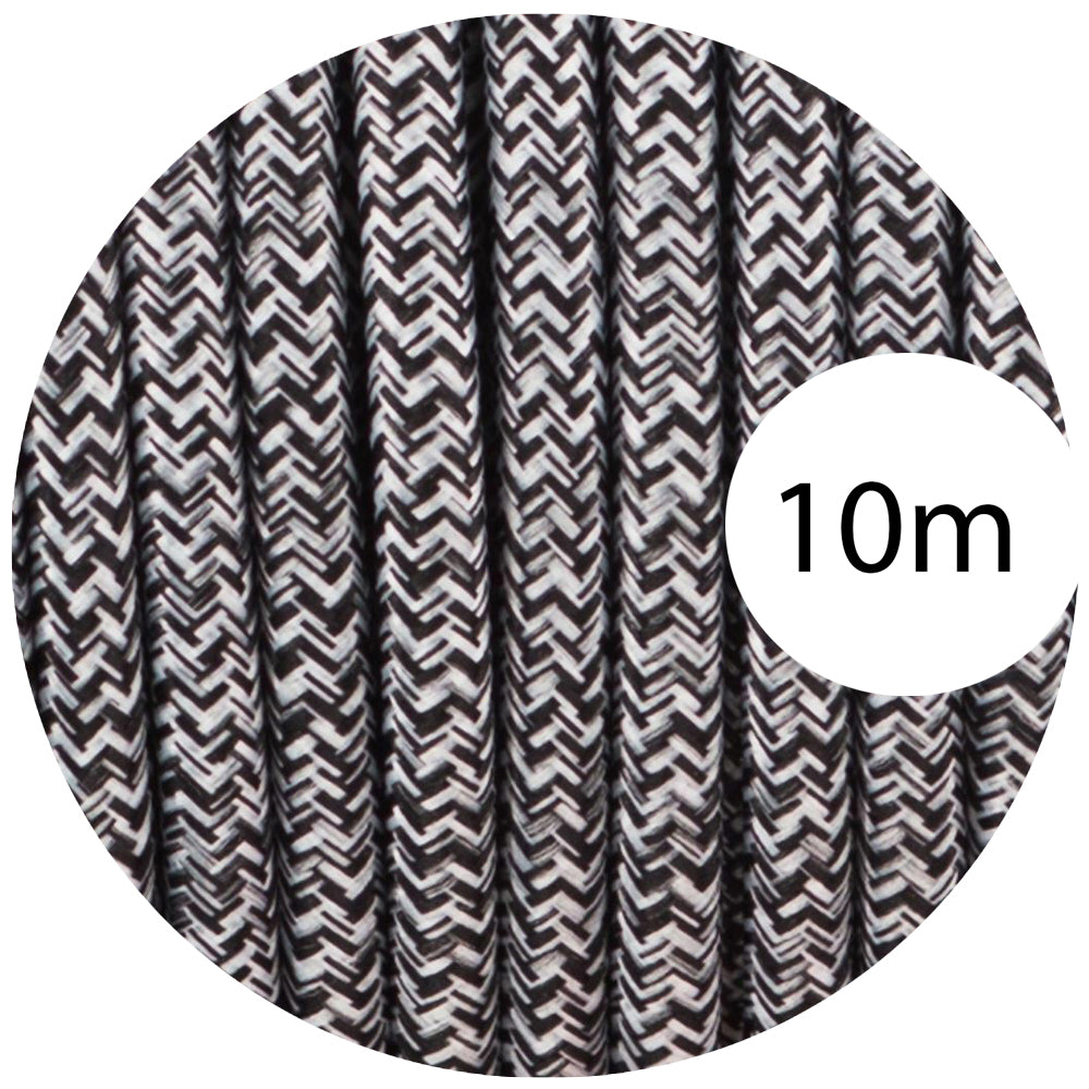 Electrical Flex Cable 3 Core Round Fabric ~ 2126