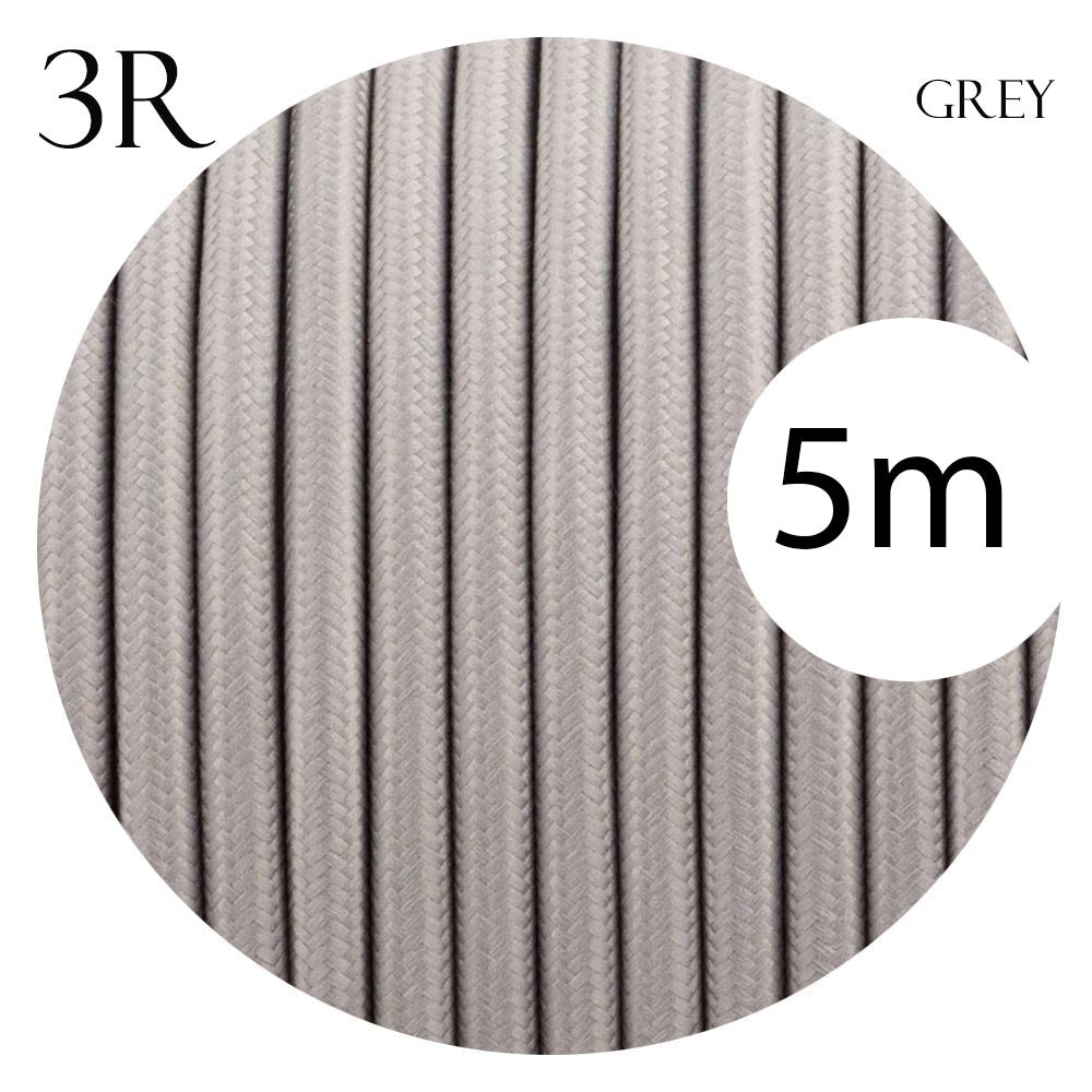 3 core Round Flex cable 0.75mm Grey~2129