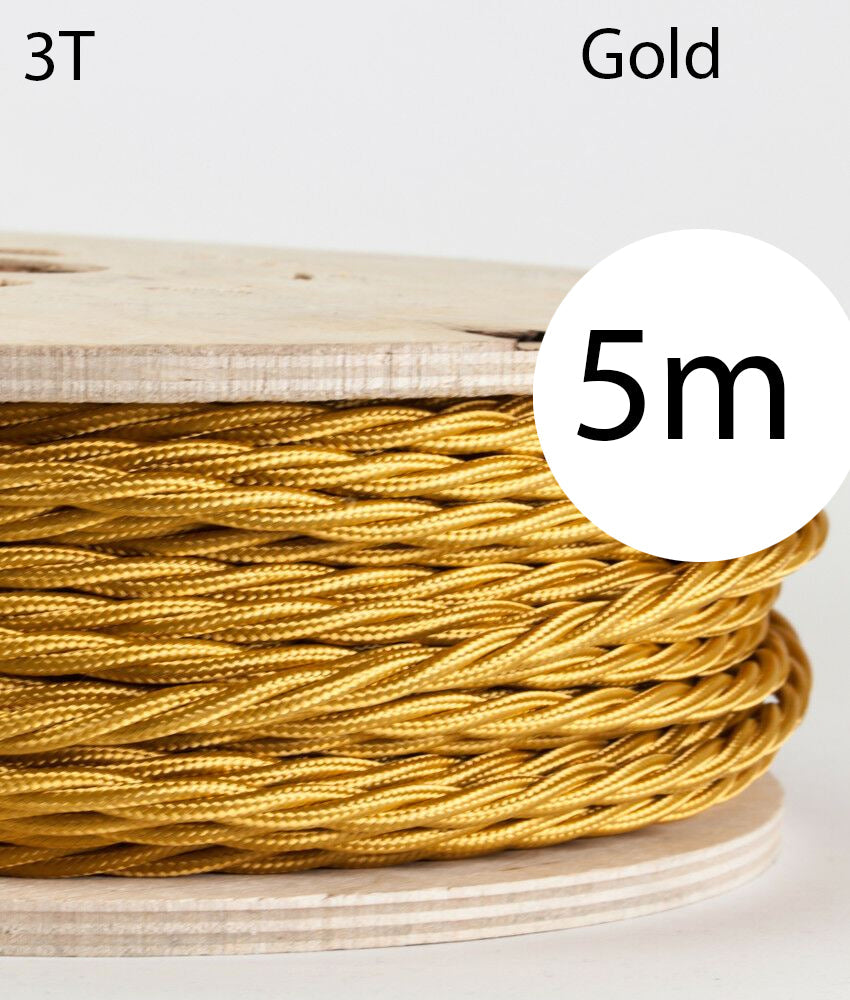 3 Core Twisted Fabric Flex Electrical Wire~2107