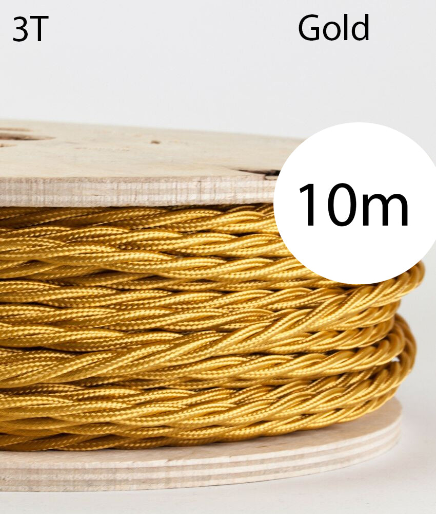 3 Core Twisted Fabric Flex Electrical Wire~2107