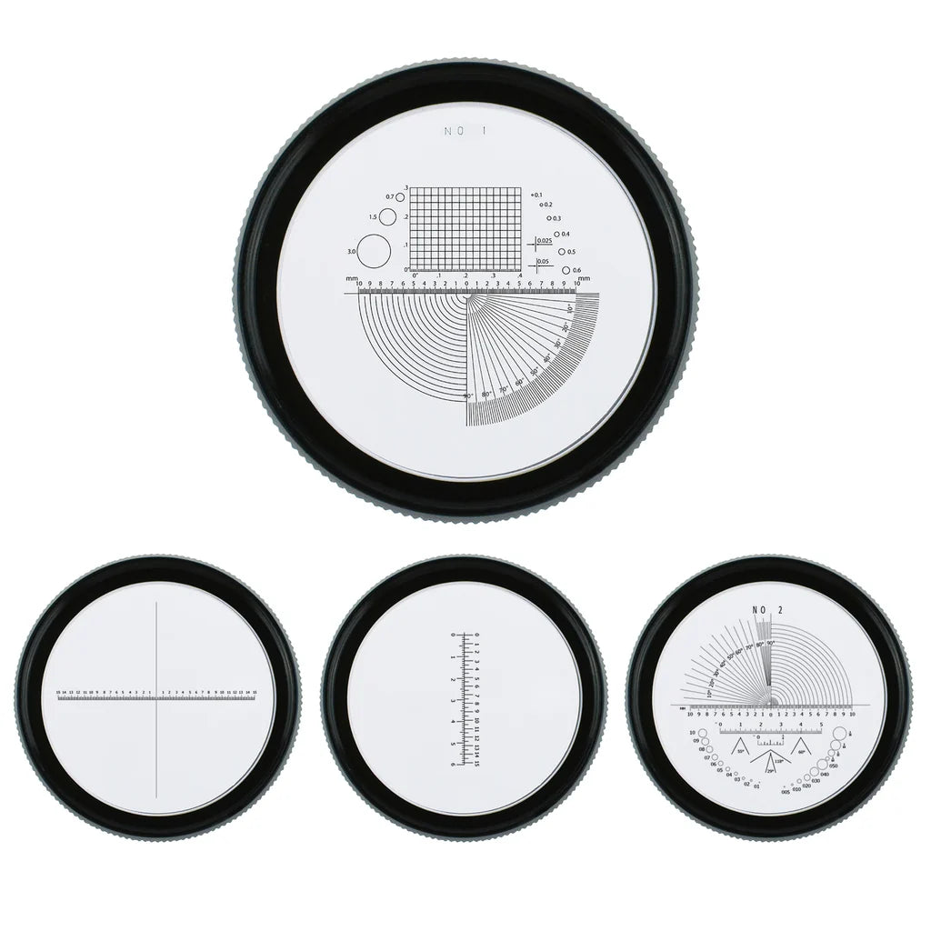10x Magnification Scale Loupe with 8 LED Lights & 4 Interchangeable Glass Reticle Scales