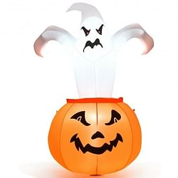 6 Feet Halloween Blow-Up Inflatable Ghost in Pumpkin with LED Light - Free Shipping