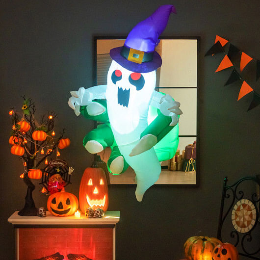 3.6 FT Halloween Inflatable Ghost Broke Out from Window - Free Shipping