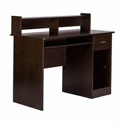 Contemporary Home Office Computer Desk in Espresso Wood Finish - Free Shipping