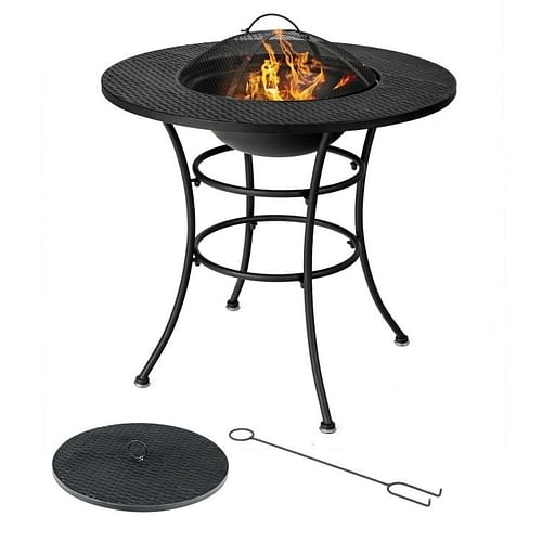 4 in 1 Fire Pit, Grill Cooking BBQ Grate, Ice Bucket, Dining Table - Free Shipping