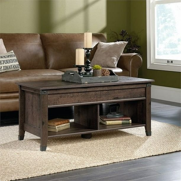 Dark Brown Lift-Top Multi Purpose Coffee Table - Free Shipping