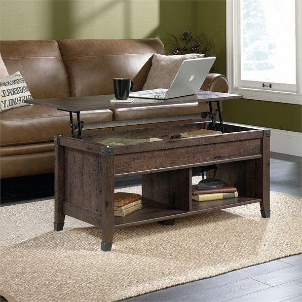 Dark Brown Lift-Top Multi Purpose Coffee Table - Free Shipping