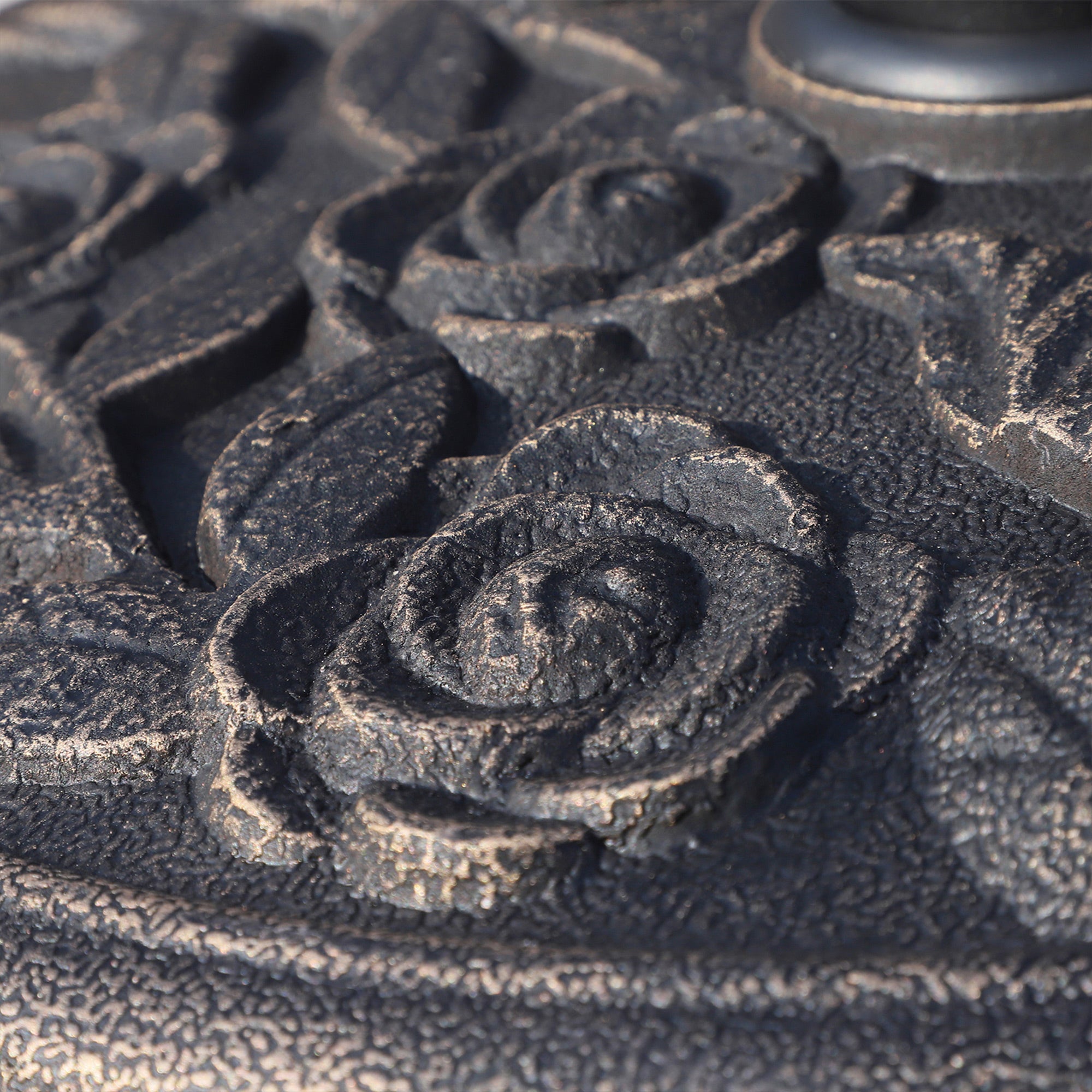 Outsunny Patio Umbrella Base 18” Round Outdoor Decorative Cast Stone Resin Parasol Stand Market Garden Umbrella Holder Bronze