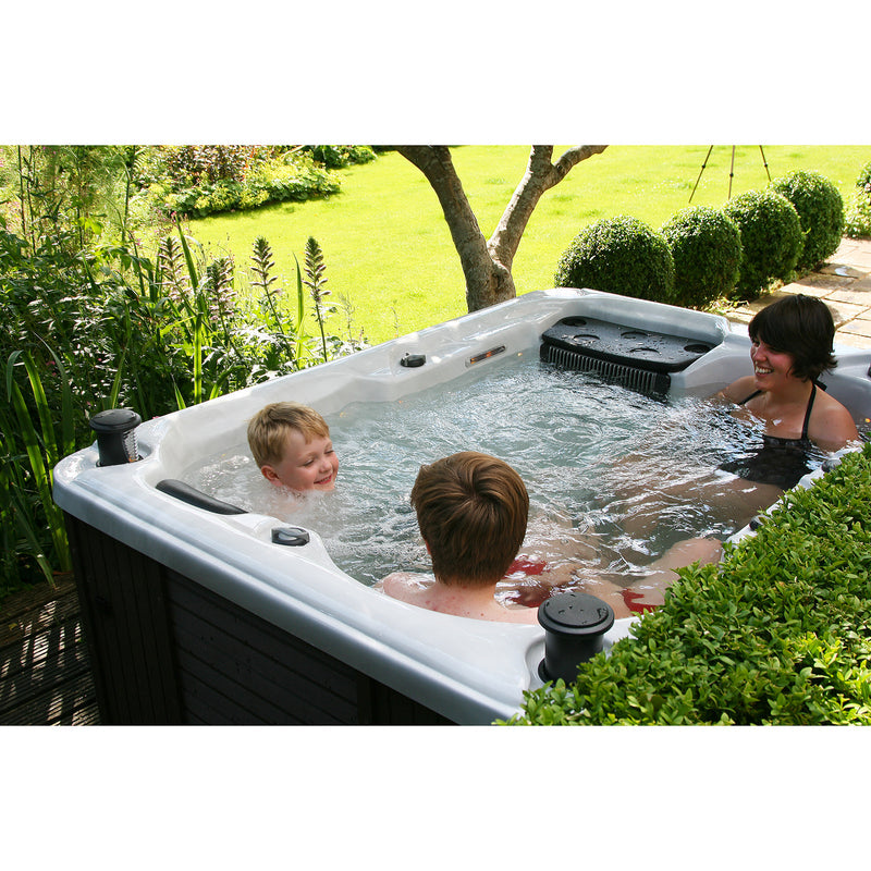 Montreal 3-Person Plug & Play Hot Tub | 29 Jets, Lounger, LED Lighting, Aromatherapy & Bluetooth