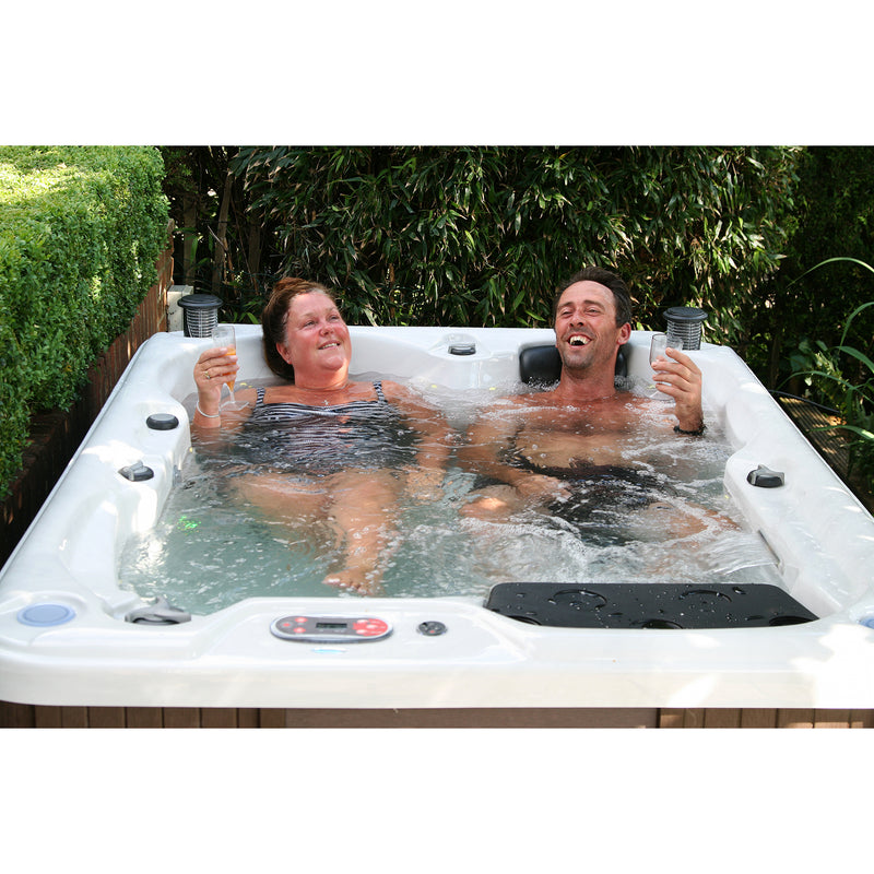 Montreal 3-Person Plug & Play Hot Tub | 29 Jets, Lounger, LED Lighting, Aromatherapy & Bluetooth