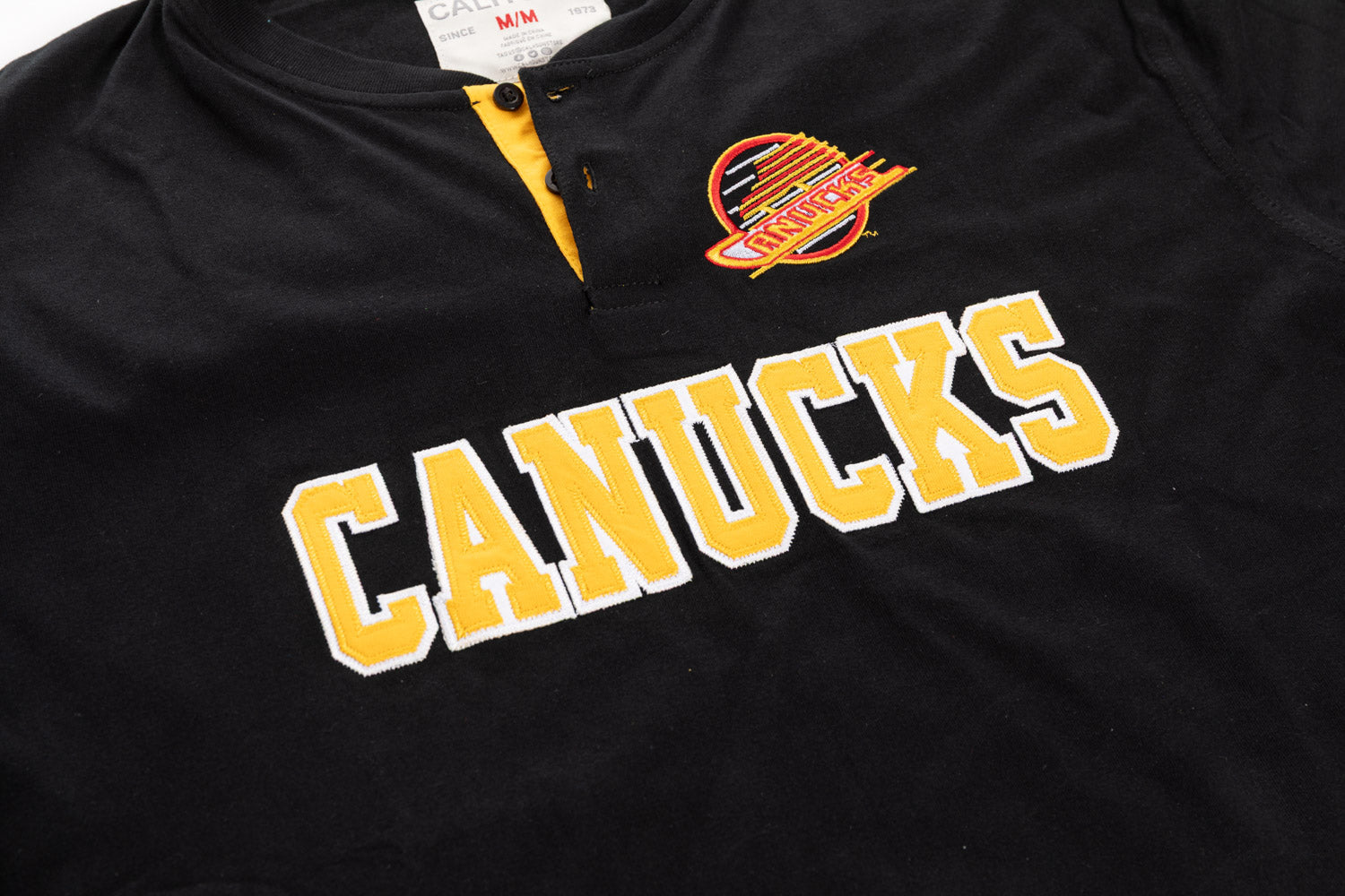 Retro Vancouver Canucks Long Sleeve Henley -Presale