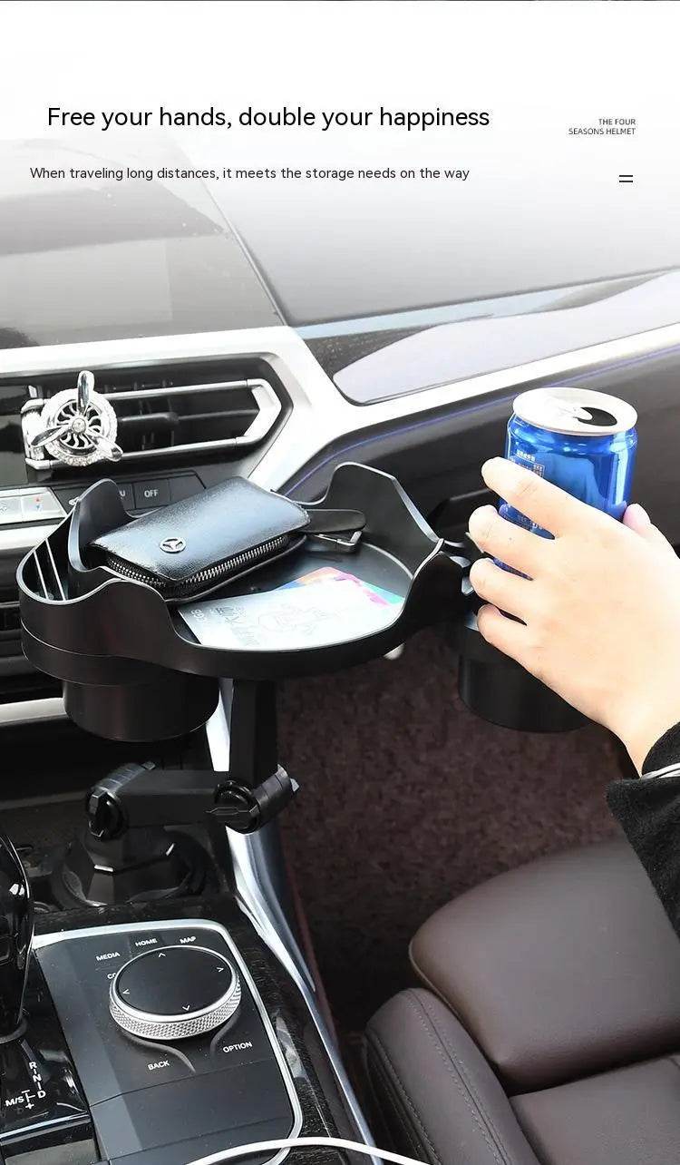 Car Small Dining Plate Dining Tray Foldable Cup Holder