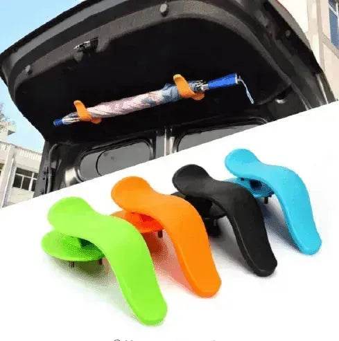 Car trunk umbrella clip