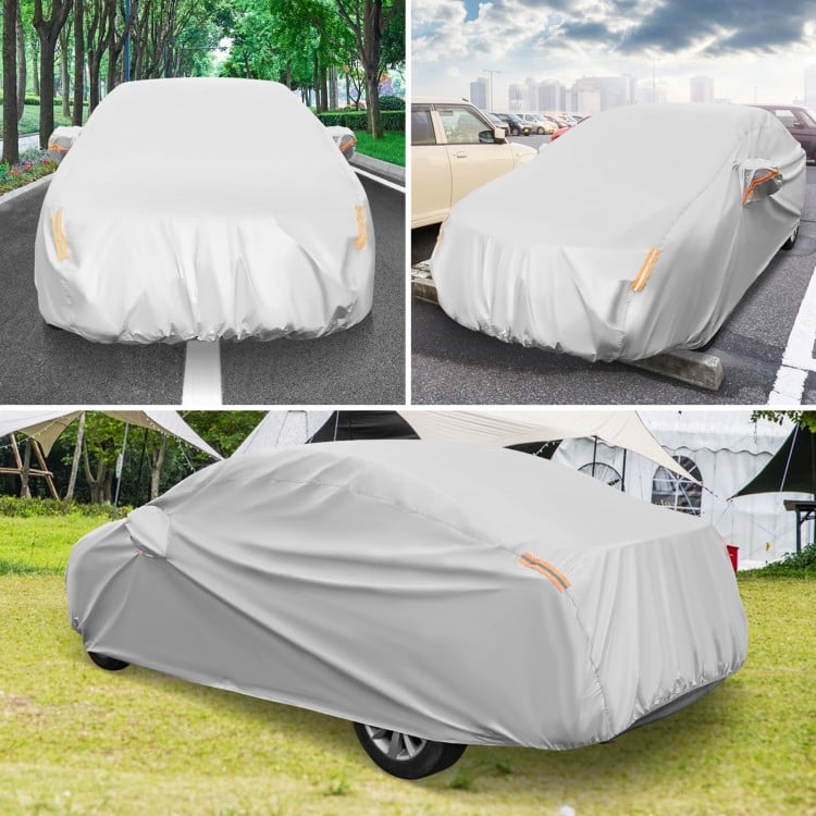 Car Cover for Automobiles 193 Inch Rain Sun UV Protection Universal Fit Sedan Chevrolet Ford Nissan