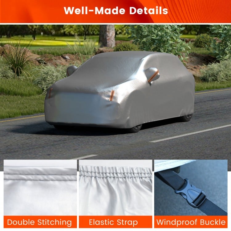 Car Cover for Automobiles 200 Inch Rain Sun UV Protection Fit SUV BMW Honda Lexus Mercedes-Benz