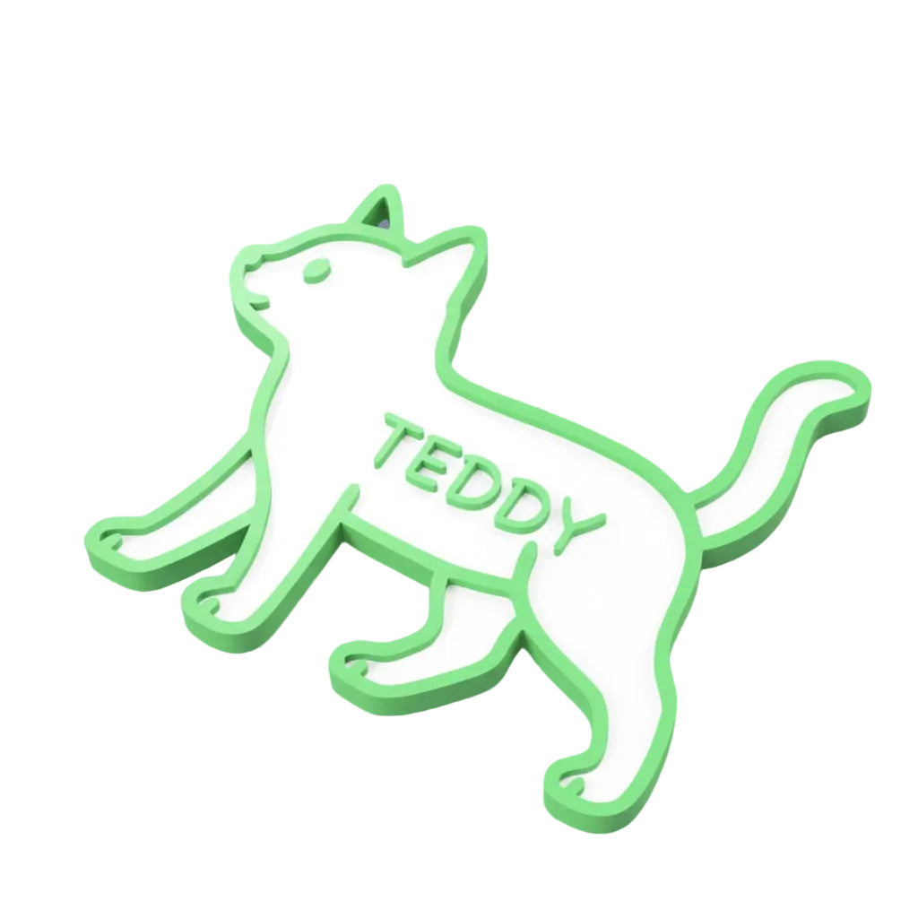 Personalized Pet Name and Number Tag with Swivel Snap Hook