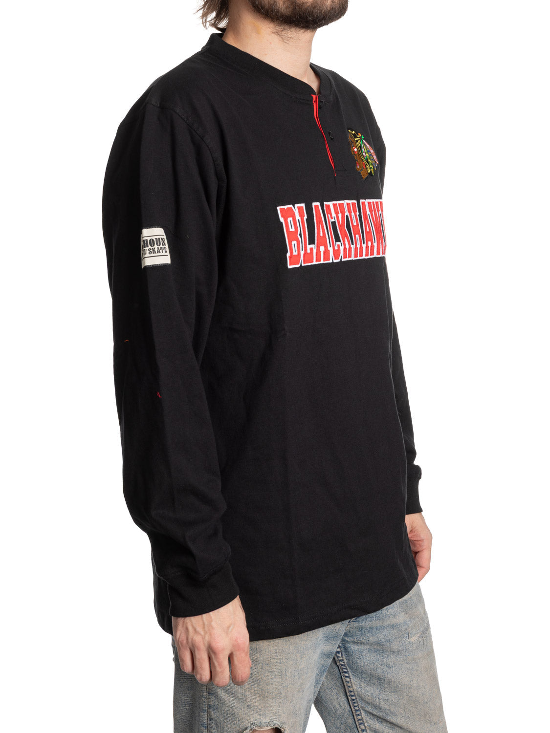 NHL Chicago Blackhawks Long Sleeve Henley -Presale