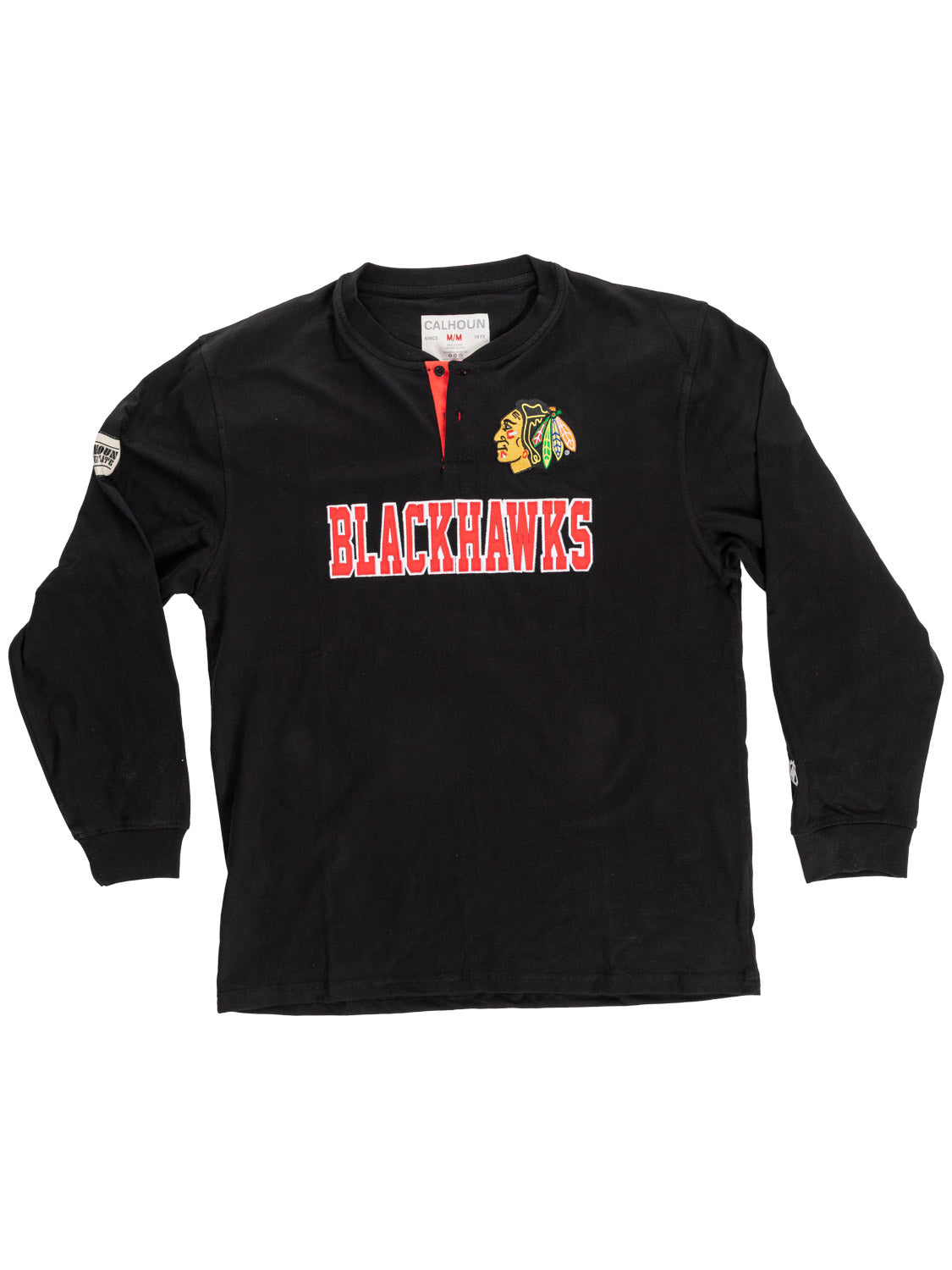NHL Chicago Blackhawks Long Sleeve Henley -Presale