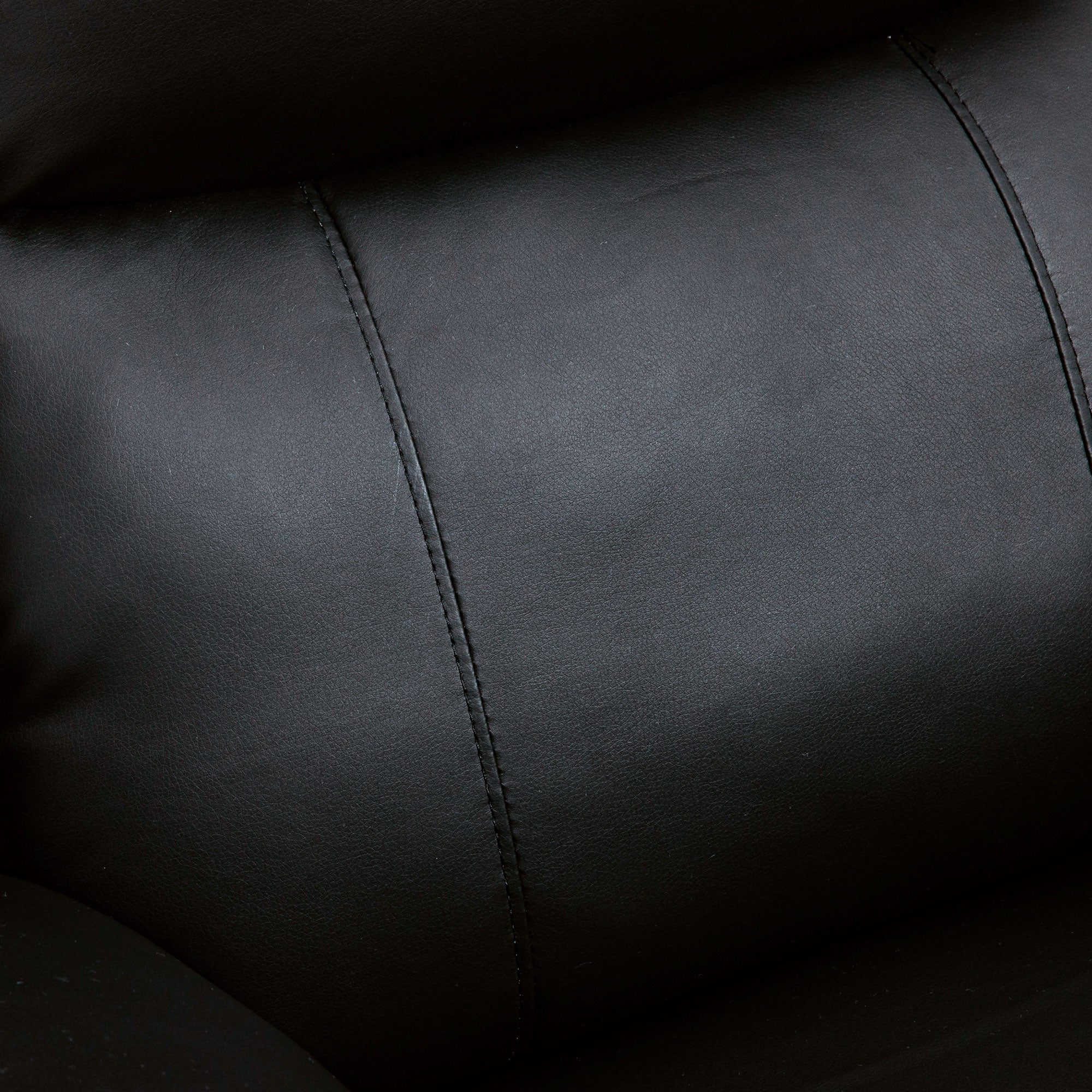 HOMCOM PU Leather Reclining Chair, Recliner Chair for Living Room with Footrest and 2 Side Pockets, Black