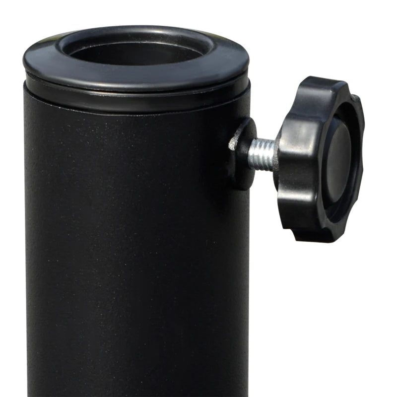 Round Umbrella Base Φ19.1", 31.5 lbs Resin Stand with Decorative Design for Poles 1.5"/1.9", Bronze