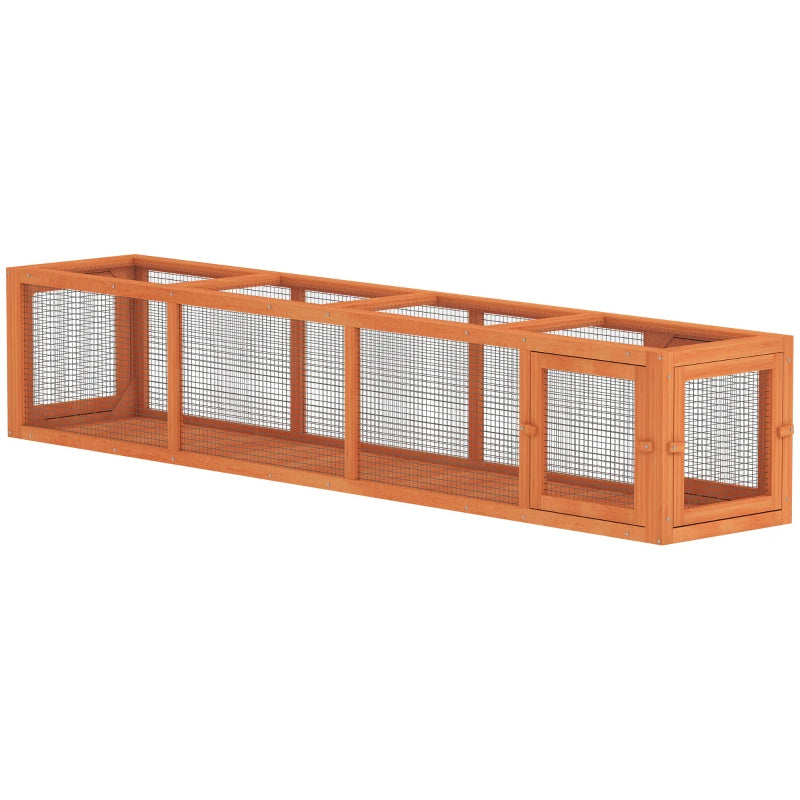 79" Long Cat Tunnel, Cat shelter L- Shape with Extendable Design, Cat Enclosure for Indoor/Outdoor Use, Orange