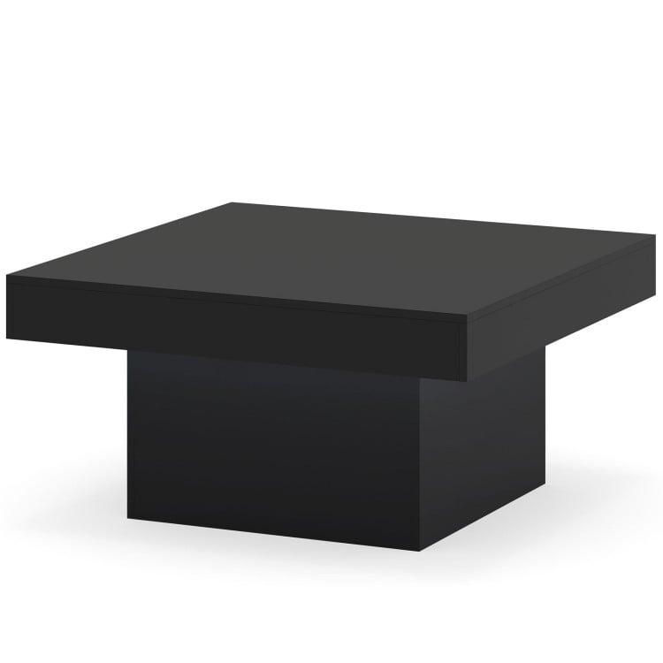 Coffee Table Accent Table with LED Lights and Dynamic Modes-Black