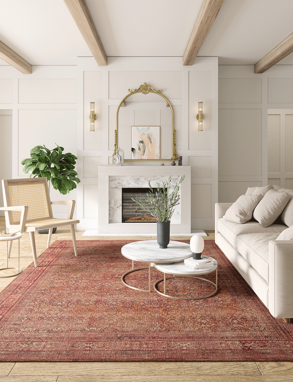 Copera Orange Multi Rug