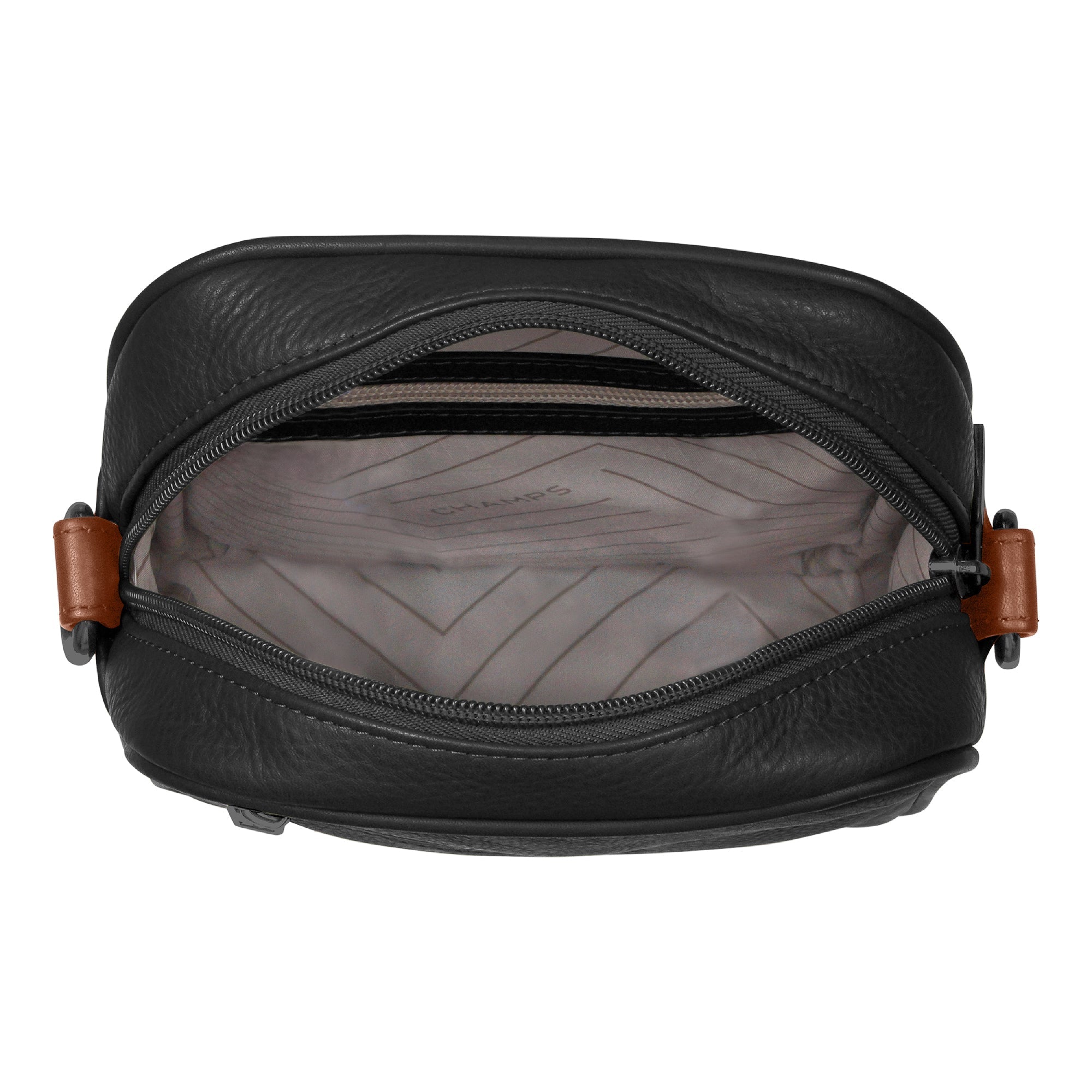 Onyx / Leather Vertical Cross-Body Bag