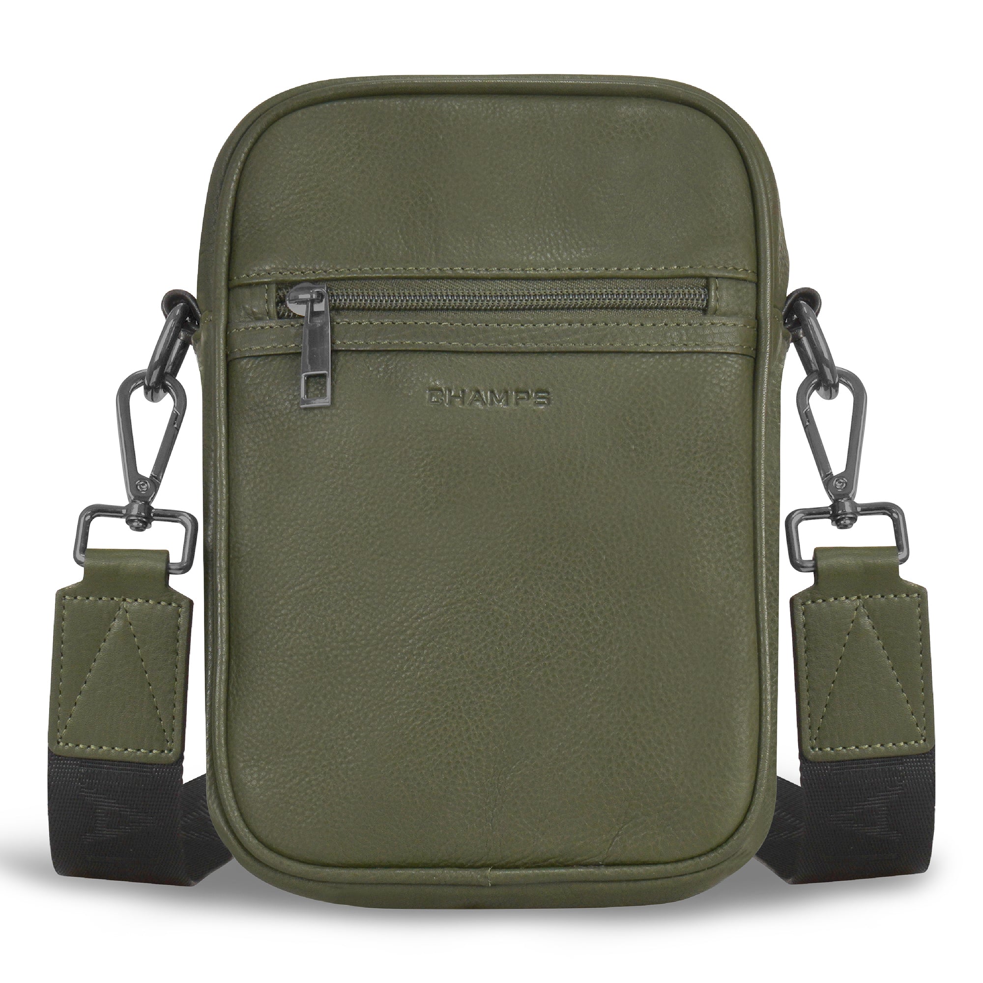 Onyx / Leather Vertical Cross-Body Bag