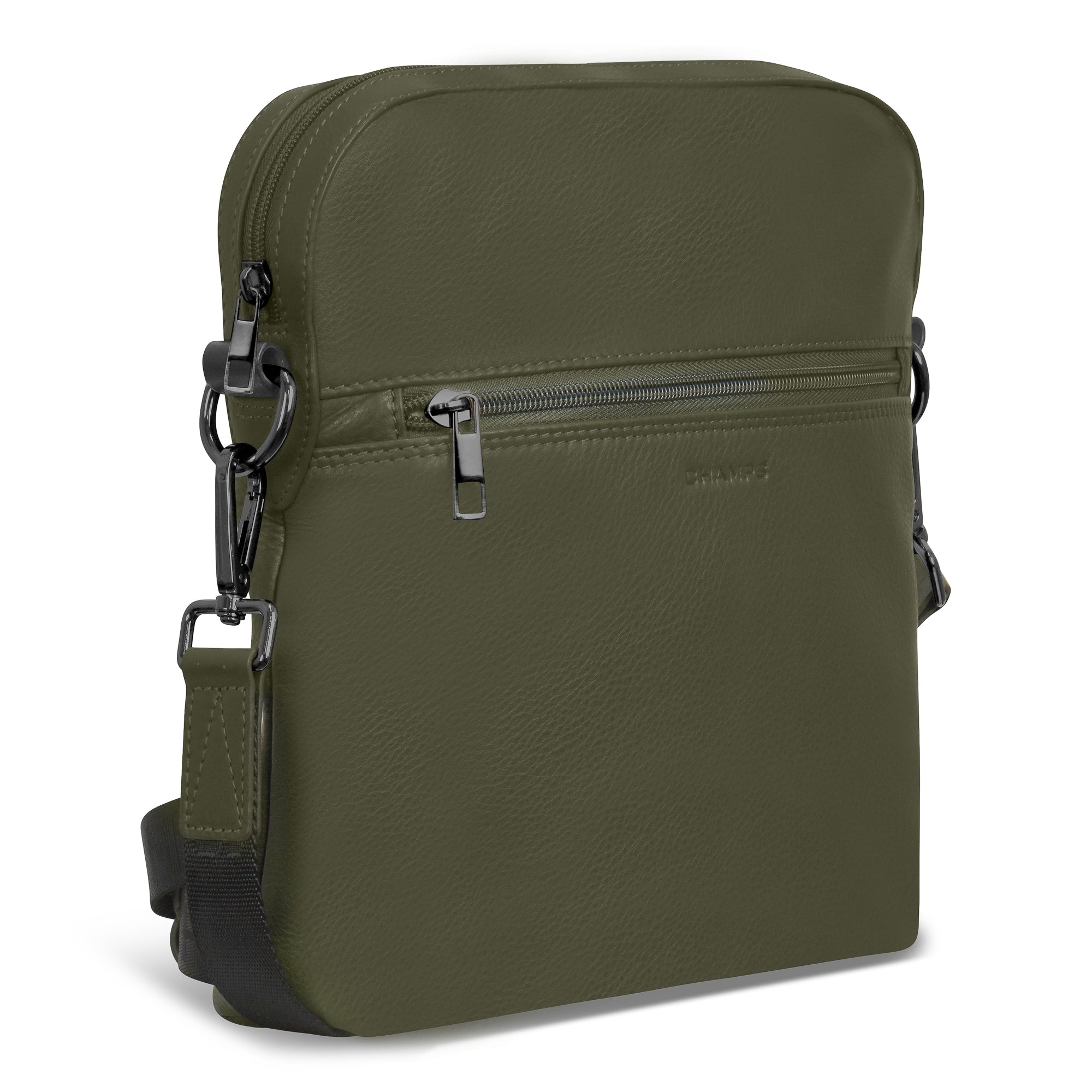 Onyx / Leather Cross-Body Bag