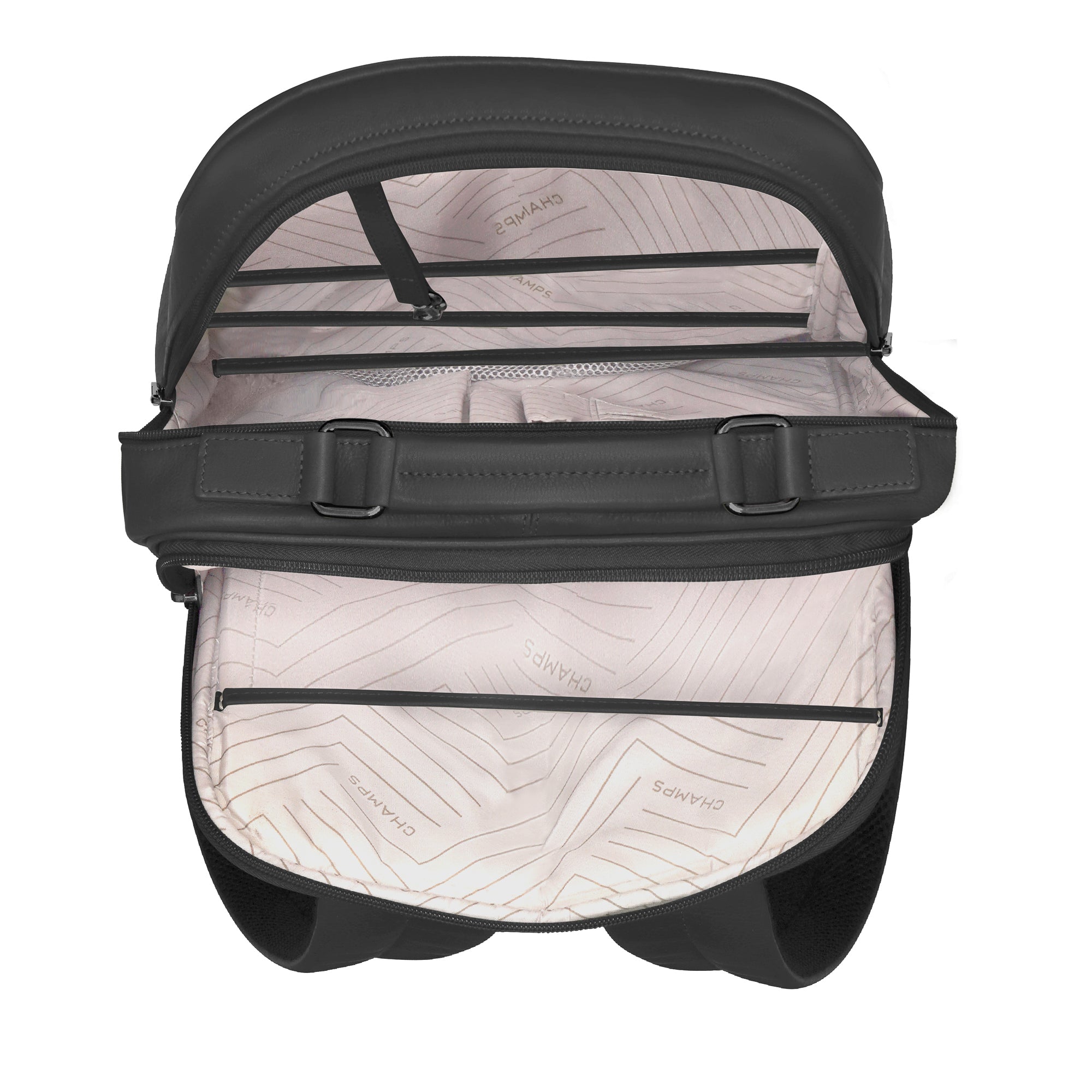 Onyx / Leather Compact Backpack