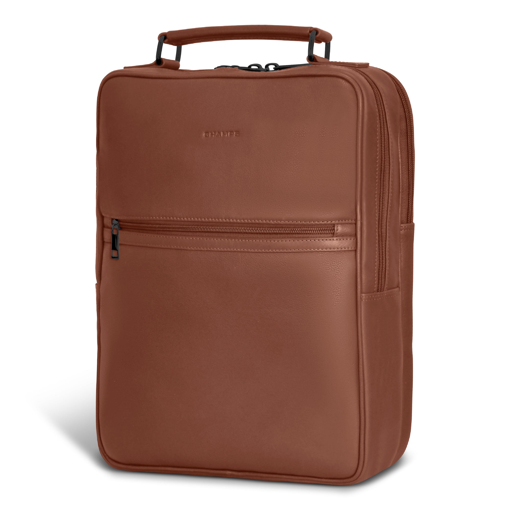 Onyx / Leather Compact Backpack