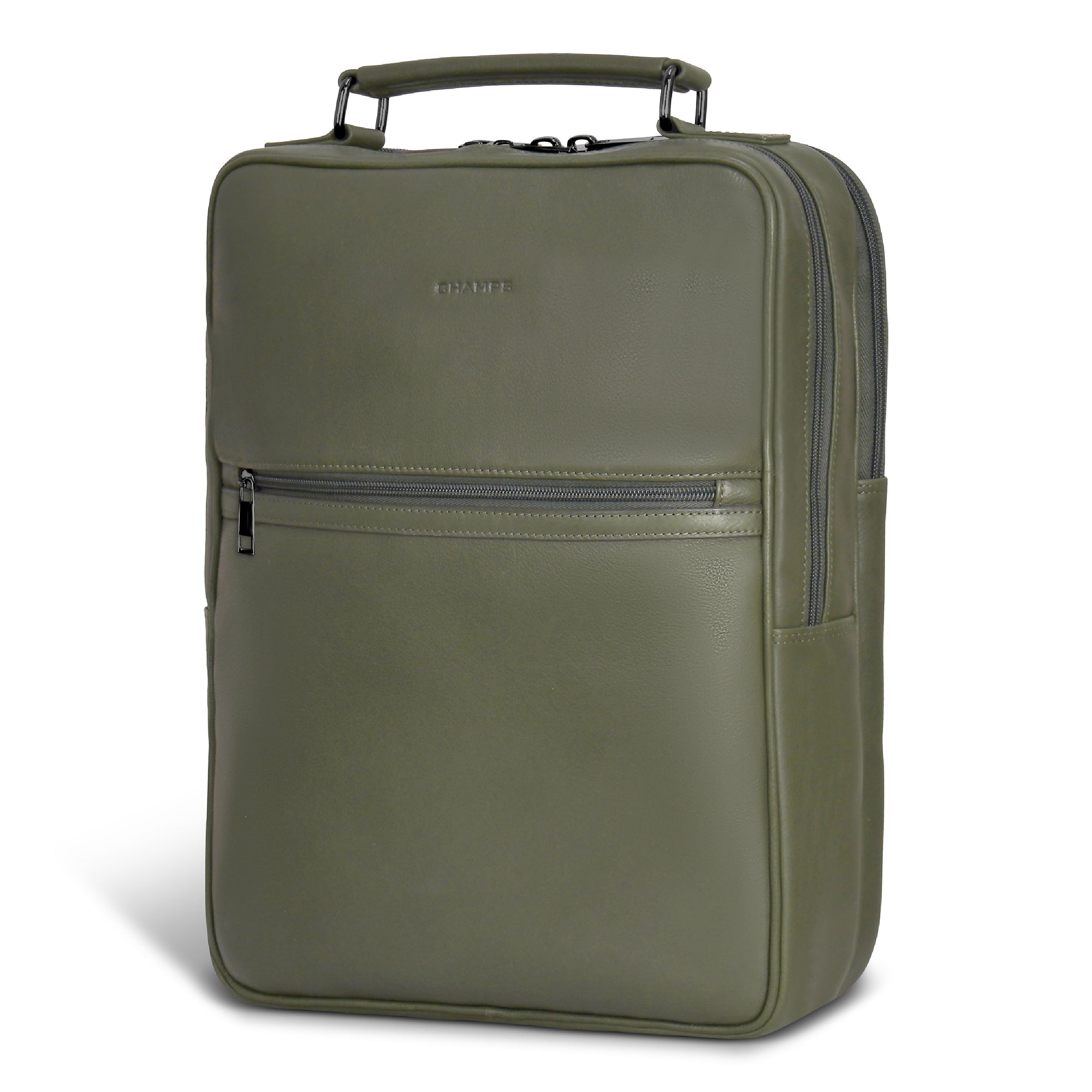 Onyx / Leather Compact Backpack