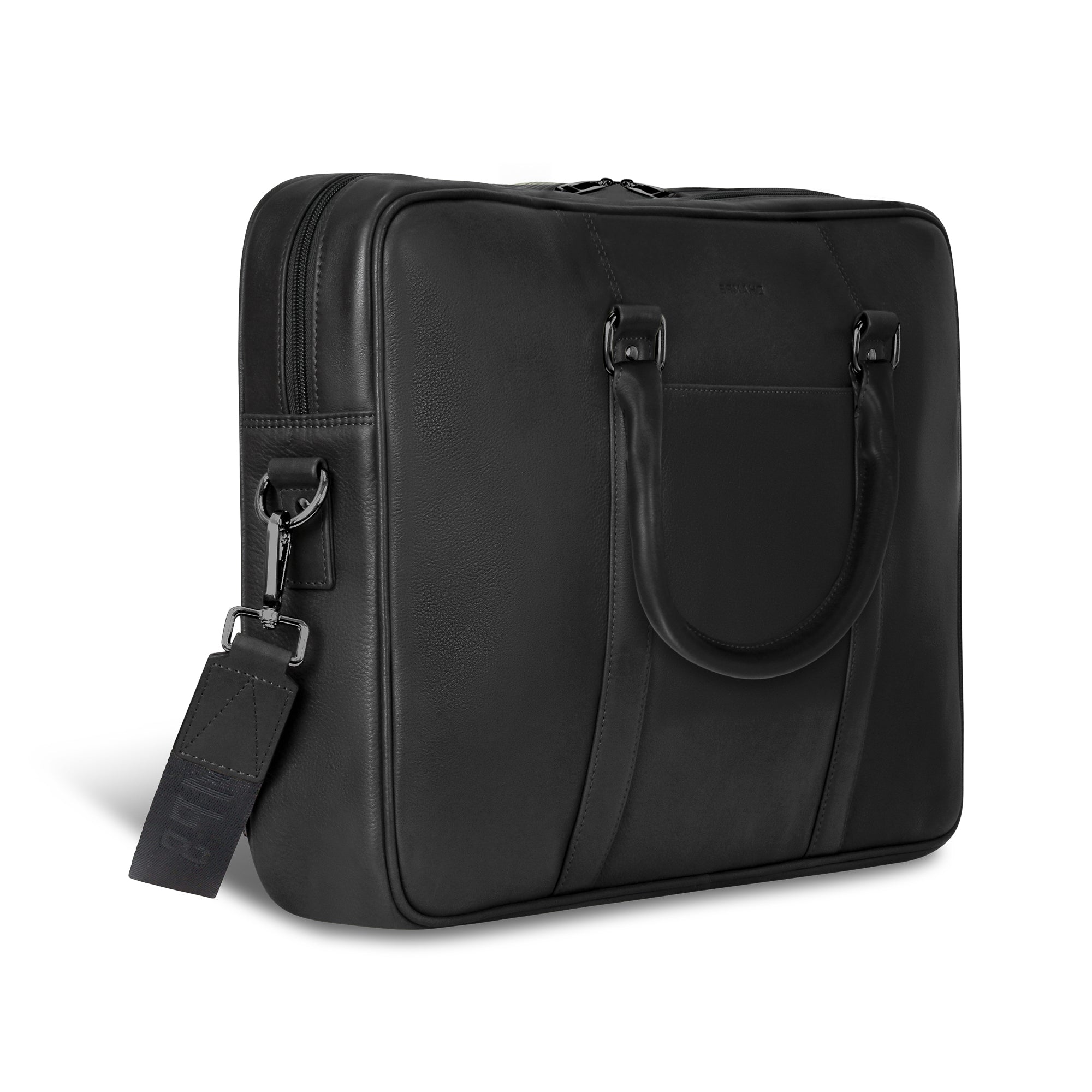 Onyx / Leather Slim Briefcase