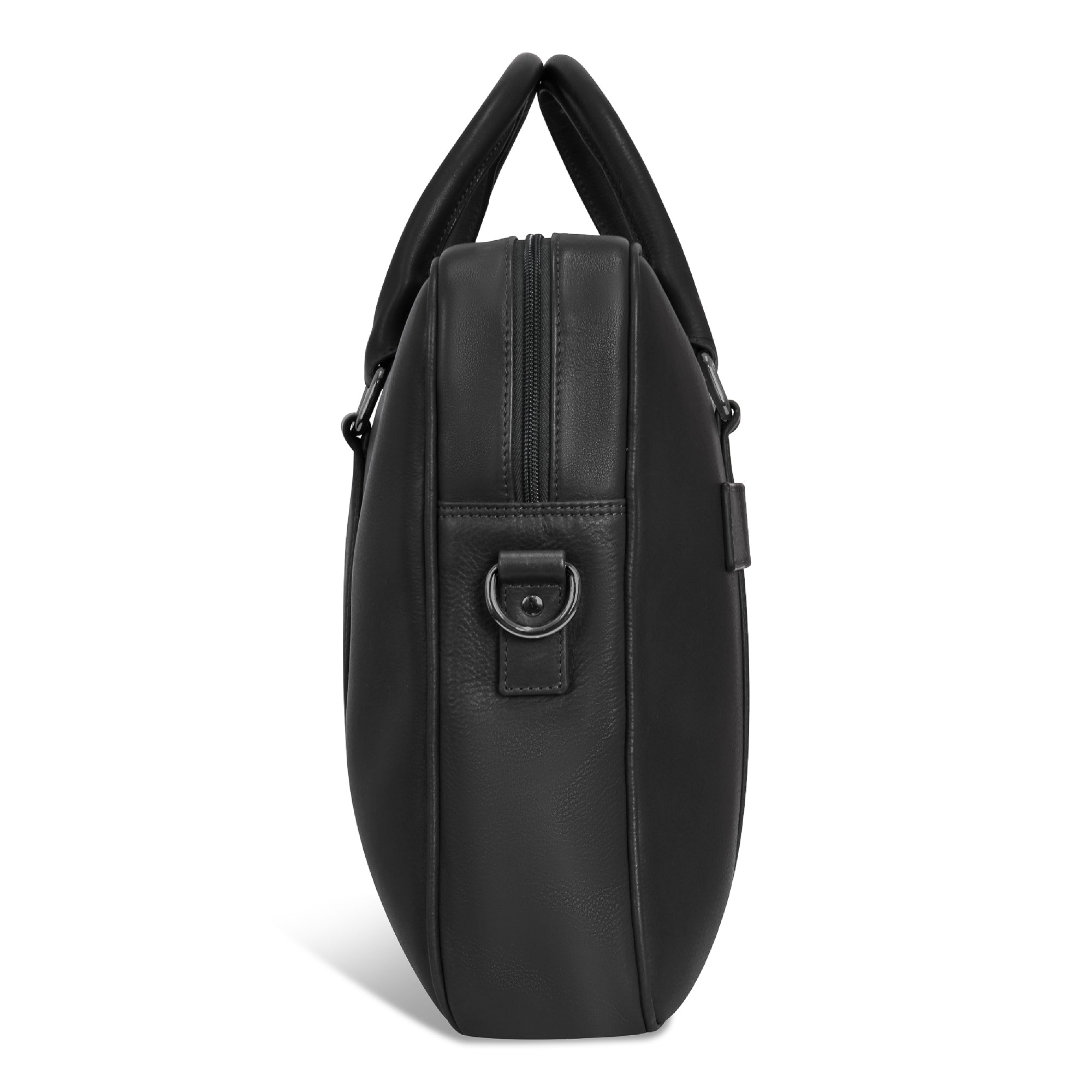 Onyx / Leather Slim Briefcase